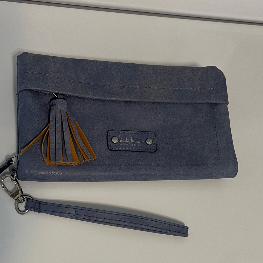 Nicole Miller Navy Clutch with Tassel